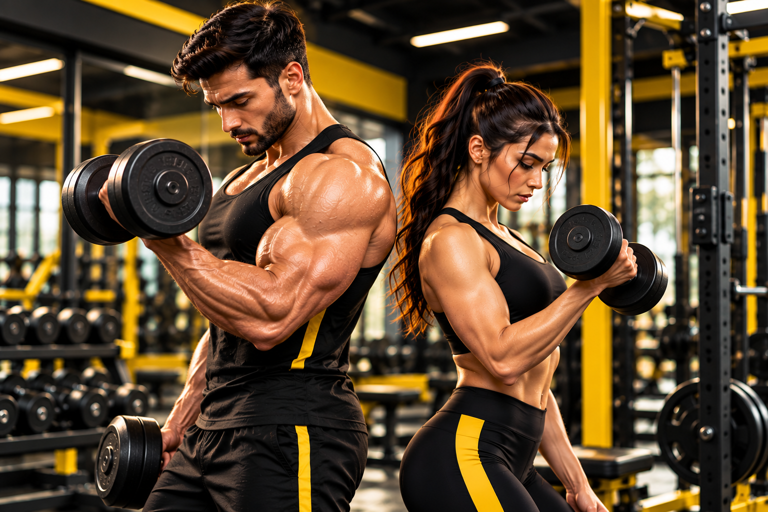 Muscle building workout at Metro Fitness Center